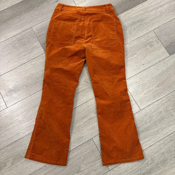 Derek Lam 10 Crosby Burnt Orange Wide Leg Cropped Pants Size 0 - Picture 2 of 7